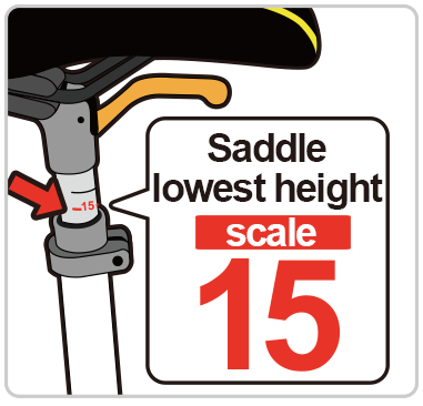 微笑單車2.0 座墊最低位置該度為15